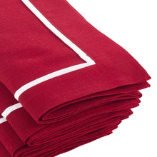 Load image into Gallery viewer, Classic Red Pleated Napkins - Set of 4