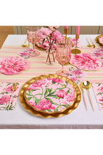 Load image into Gallery viewer, Pink Botanical "Peonies" Disposable Dinner Plates 8-Pack