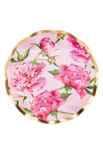 Load image into Gallery viewer, Pink Botanical "Peonies" Disposable Dinner Plates 8-Pack