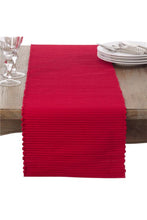 Load image into Gallery viewer, Red Ribbed Table Runner