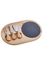 Load image into Gallery viewer, Cheese Set Slate & Wood