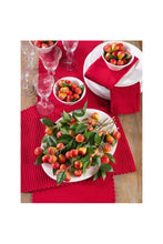 Load image into Gallery viewer, Red Ribbed Placemats - Set Of 4