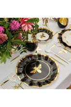 Load image into Gallery viewer, Bee "Black & Gold" Disposable Dinner Plates 8-Pack