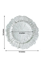 Load image into Gallery viewer, Silver Reef Acrylic Charger Dinner Plates - Set Of 6