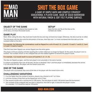 "Shut The Box" Game
