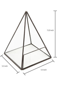 Geometric Glass Pyramid Terrarium