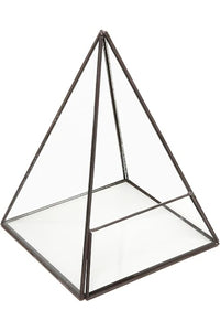 Geometric Glass Pyramid Terrarium