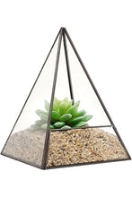 Load image into Gallery viewer, Geometric Glass Pyramid Terrarium
