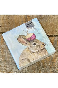 Easter "Turnip Guardian" Bunny Cocktail Napkins