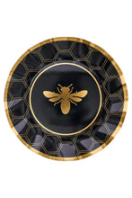 Load image into Gallery viewer, Bee &quot;Black &amp; Gold&quot; Disposable Dinner Plates 8-Pack
