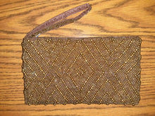 Load image into Gallery viewer, Gold Beaded Wristlet Purse
