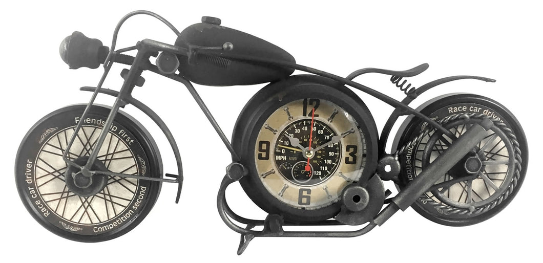 Motorcycle Wall Clock- Black