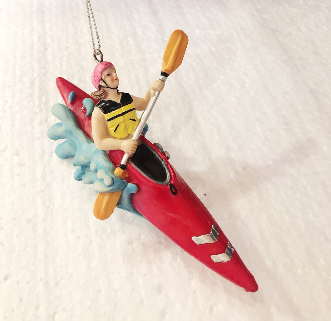 Women Kayak Ornament