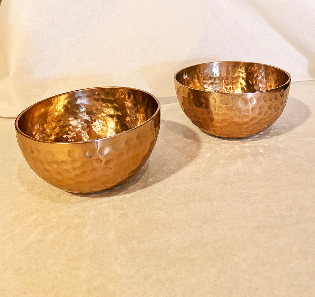Copper Hammered Bowls