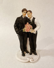 Load image into Gallery viewer, Black Jacket Groom &amp; Groom Cake Topper
