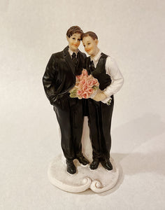 Black Jacket Groom & Groom Cake Topper