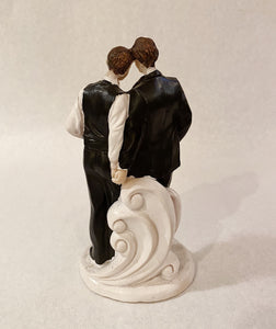 Black Jacket Groom & Groom Cake Topper