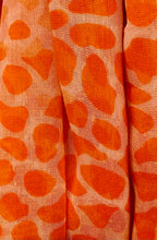 Load image into Gallery viewer, Tangerine Animal Print Scarf
