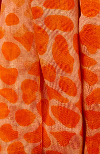 Tangerine Animal Print Scarf