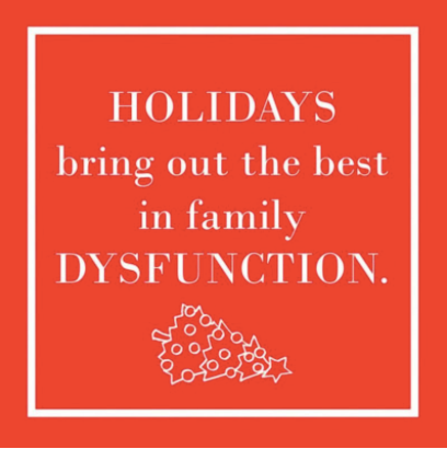 “Holidays Bring Out The Best In Family Dysfunction” Cocktail Napkins