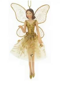 Gold Shimmer Fairy Ornament