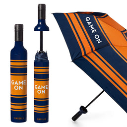 Game On Bottle Umbrella - Navy/Orange