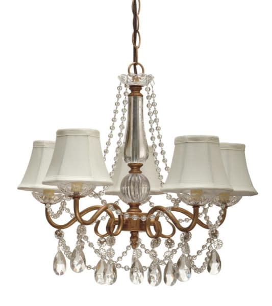 Gold Swag 5-Arm Chandelier