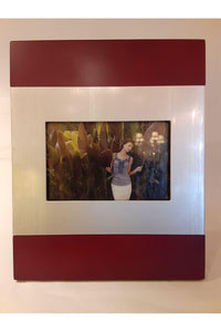 Red And Metalic Picture Frame