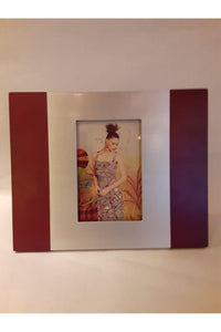Red And Metalic Picture Frame